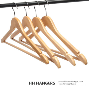 Basic Regular Natural Bar Wooden Hanger for Wholesale